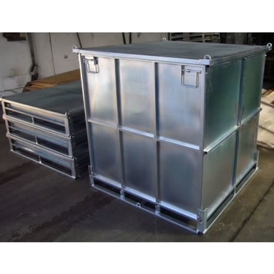 Pallet Box Collapsible Zinc Collapsible Box Metal Collapsible